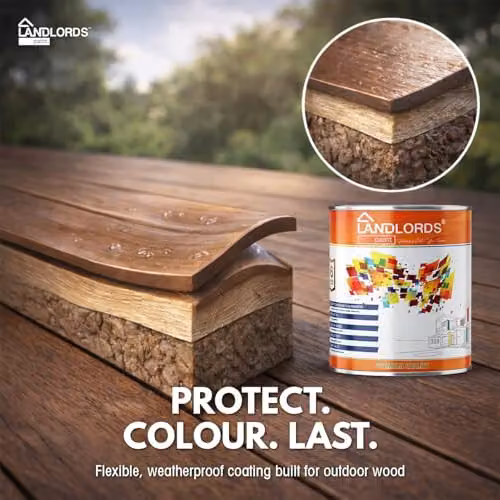 Landlords Paint White Water-Based Matt Wood, Shed and Fence Paint, 1 l – 3