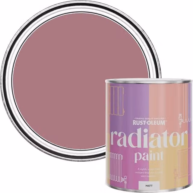Rust-Oleum Matt Pink Radiator Paint, 750ml