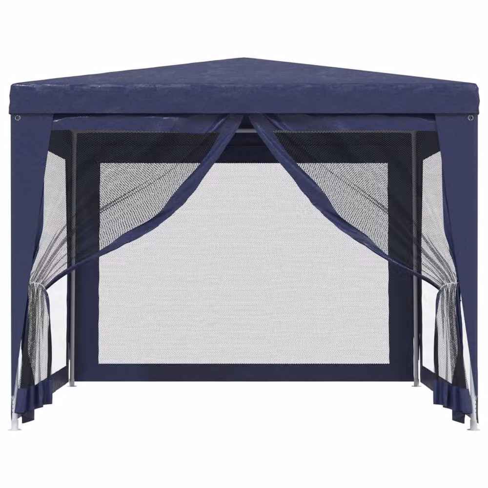 Berkfield Home Party Tent with 4 Mesh Sidewalls, Blue, W 300 cm x D 300 cm – 3