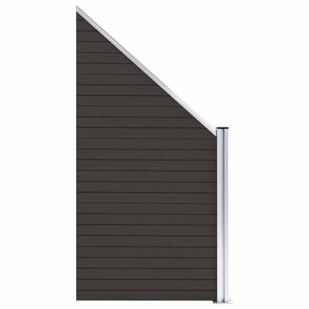 Berkfield Home WPC Fence Panel, Black, W: 95 cm, H: 105-180 cm – 2