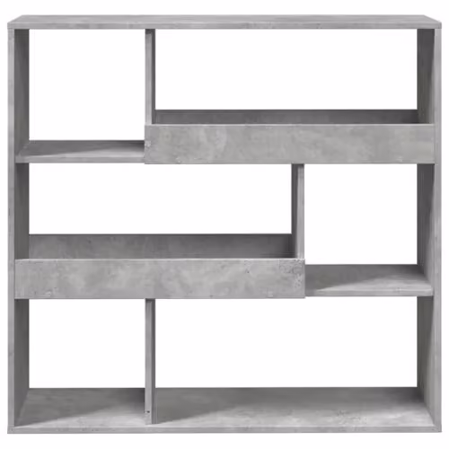 vidaXL Book Cabinet and Room Divider in Concrete Grey, W: 100 cm, D: 33 cm, H: 94.5 cm – 3