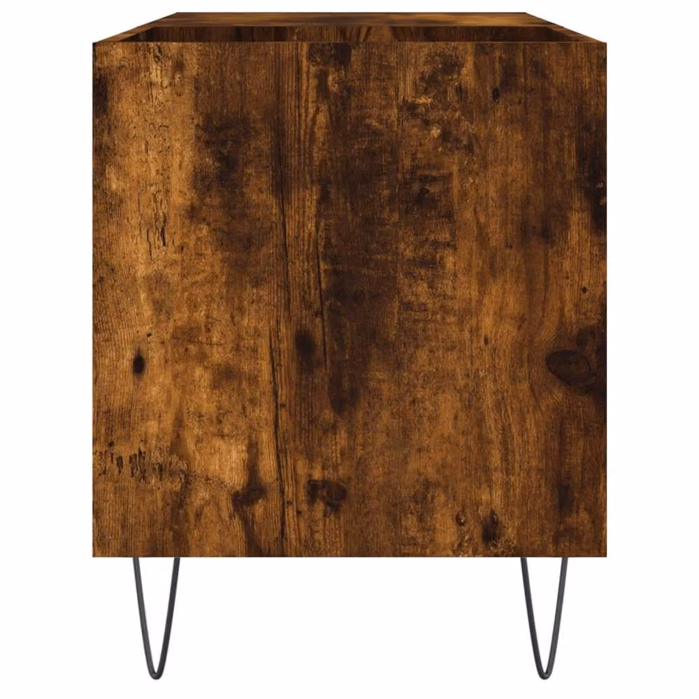 Berkfield Home Record Cabinet in Smoked Oak Brown, W/D/H: 85 x 38 x 48 cm – 4