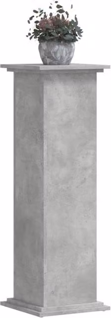 Berkfield Home Plant Stand in Concrete Grey, W/D/H: 33 x 33 x 100 cm
