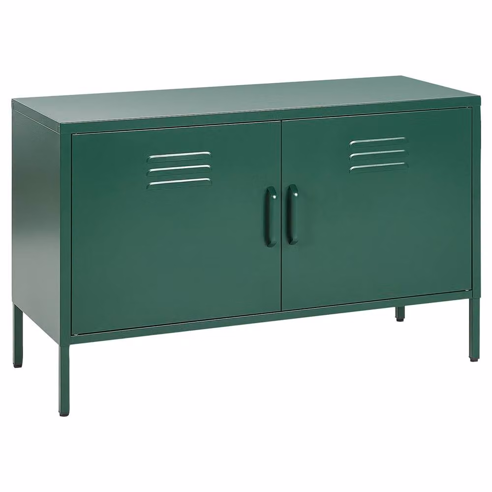 Wyld Haus Green Matt Metal Two-Door Industrial Sideboard – 2