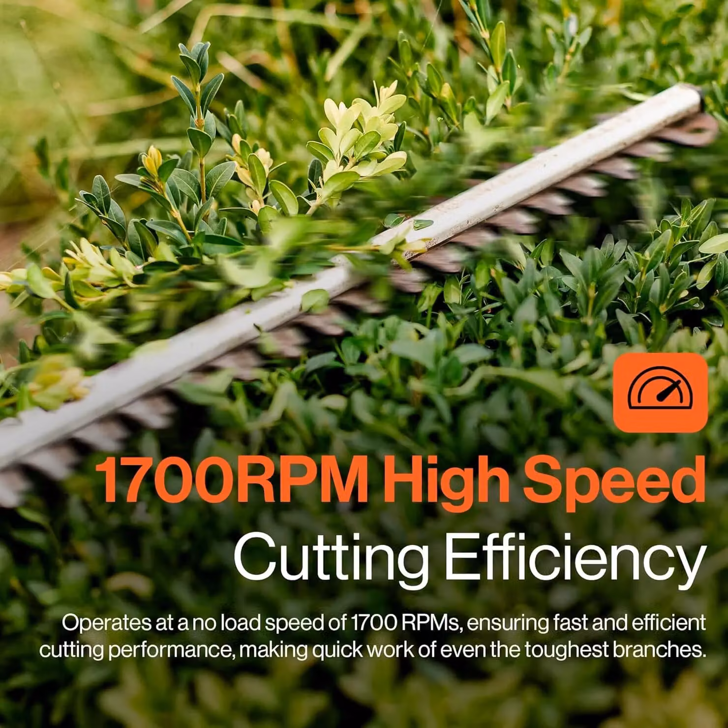 Superhandy 600W Electric Reciprocating Hedge Trimmer, Orange – 6
