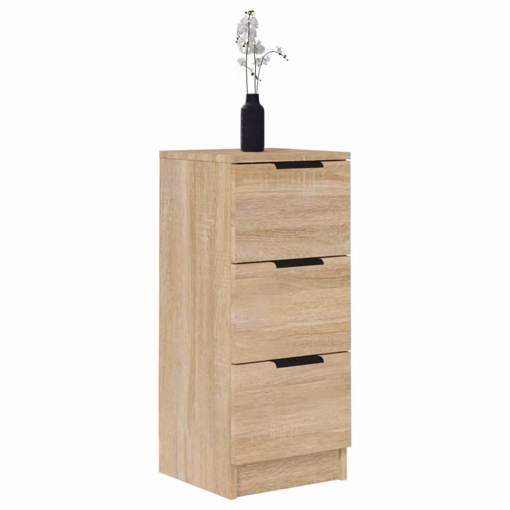 Berkfield Home Set of 2 Sideboards in Sonoma Oak, Natural, W/D/H: 30 x 30 x 70 cm – 2