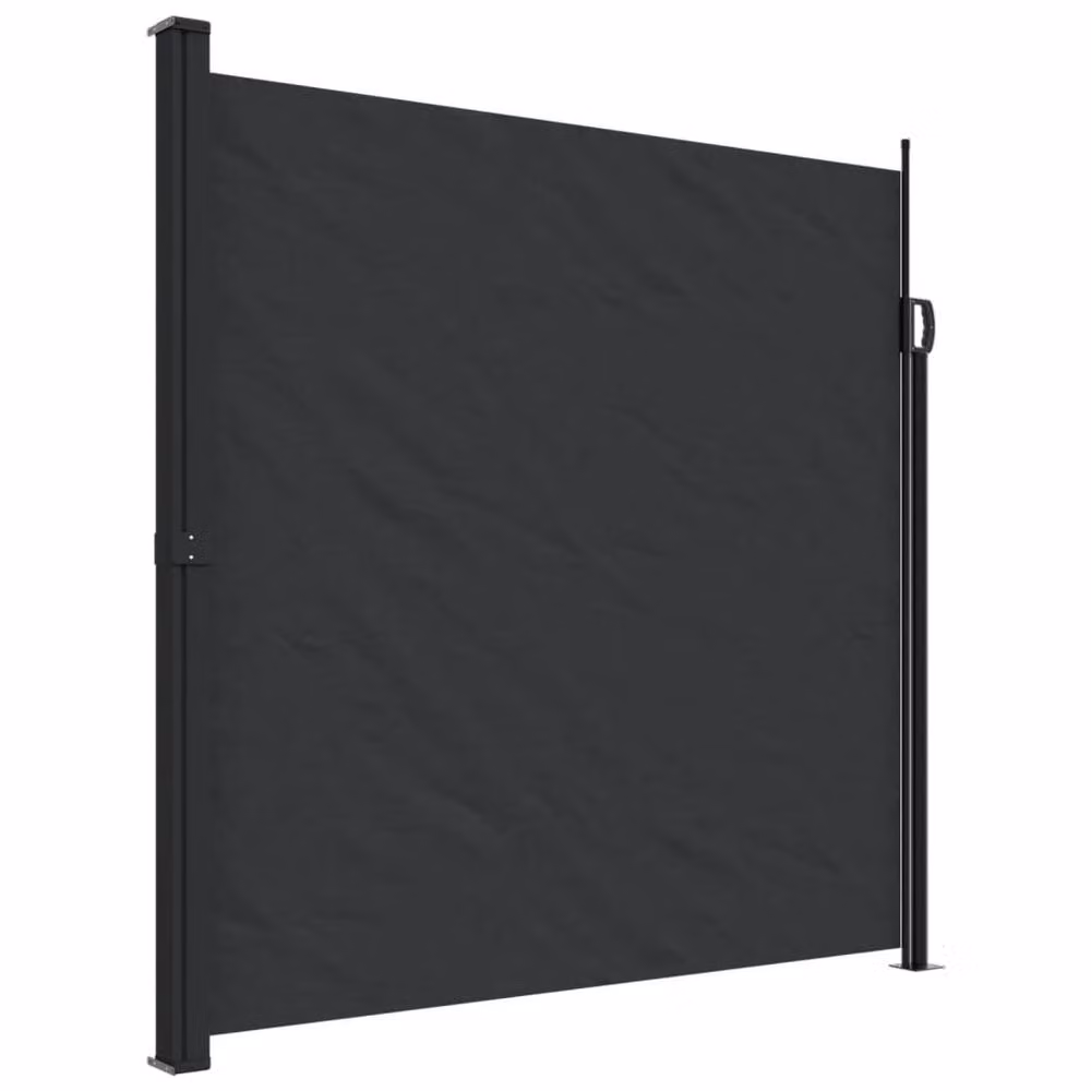 Berkfield Home Black Retractable Wall-Mounted Side Awning in Polyester, W/H: 500 x 200 cm – 2