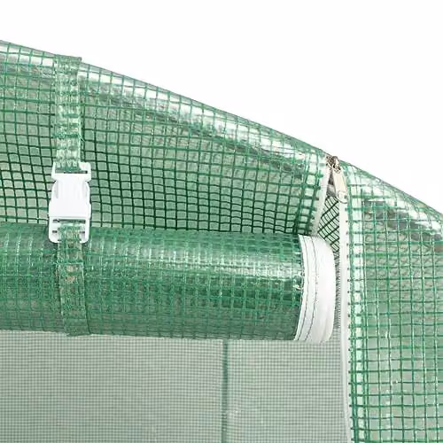 vidaXL Greenhouse with Steel Frame in Green, 6 m2, W: 300 cm, D: 200 cm, H: 200 cm – 3