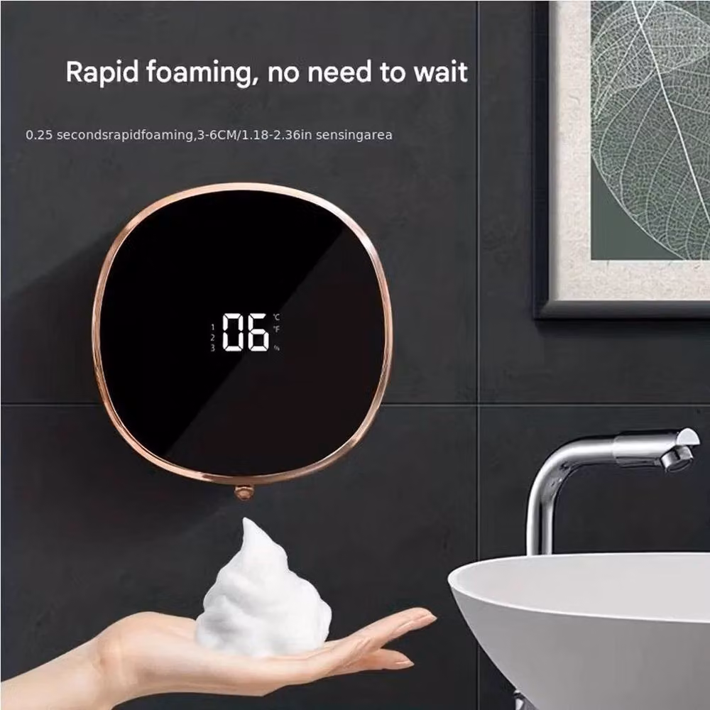 PAWNORA Wall Mounted Automatic Soap Dispenser in Black – 1