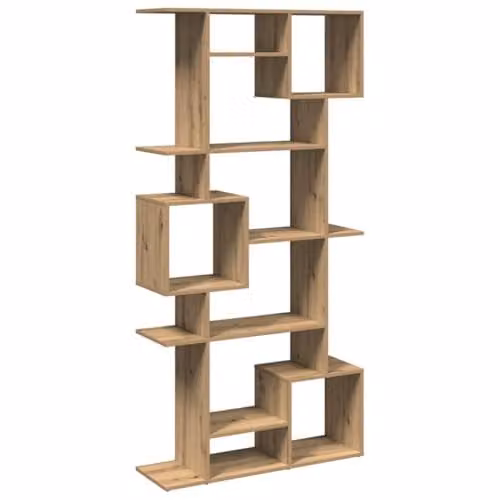 vidaXL Artisan Oak Book Cabinet in Brown, Engineered Wood, W: 92 cm, D: 29 cm, H: 188 cm – 1