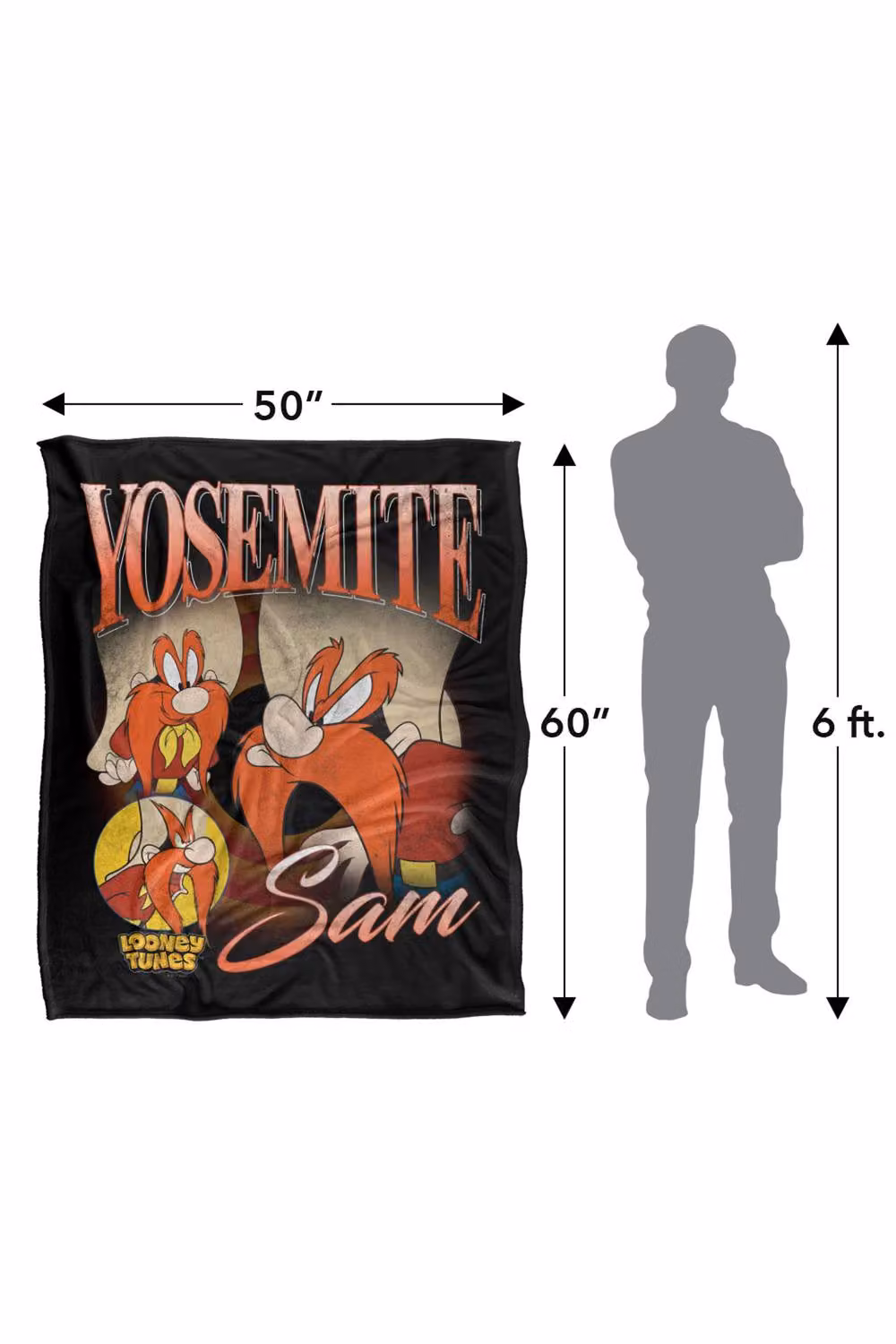 LOGOVISION Looney Tunes Yosemite Sam Super Soft Fleece Throw Blanket, Multicolour, W/D/H: 91 x 147 cm – 7