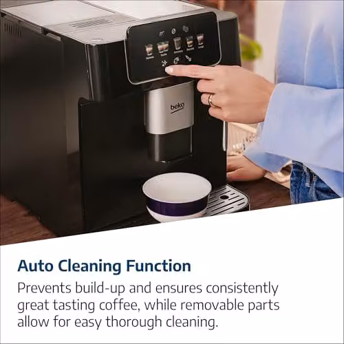 Beko CaffeExperto Automatic Bean to Cup Espresso Machine in Black with Touch Display, Steam Wand and Cup Warmer, W: 40.5 cm, D: 27.5 cm, H: 27.5 cm – 5
