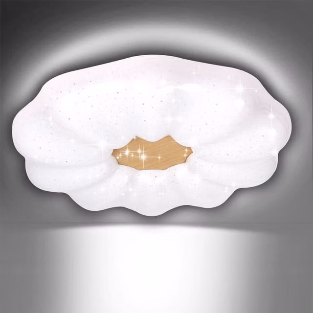 ExtraStar 24W LED Floral Shape Ceiling Light, 2500 Lumen, 6500K Cool White, White
