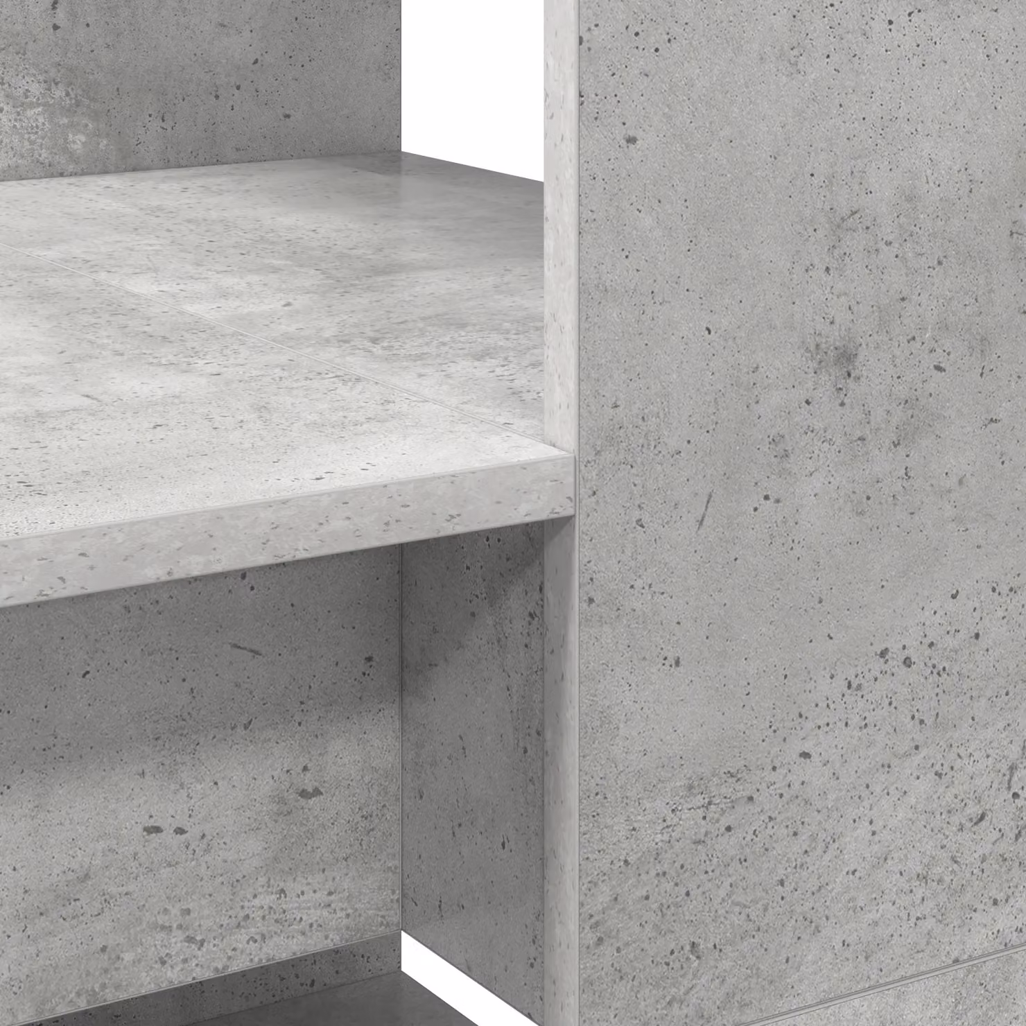 Berkfield Modern Writing Desk with Storage in Concrete Grey, W/D/H: 113 x 54 x 120 cm – 3
