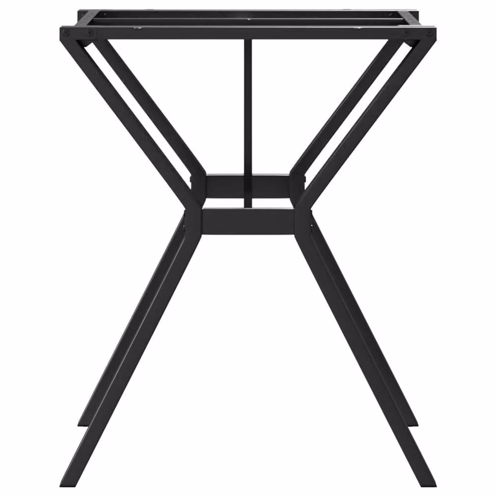 Berkfield Home Y-Frame Dining Table Legs in Black Cast Iron, W/D/H: 60 x 60 x 73 cm – 3