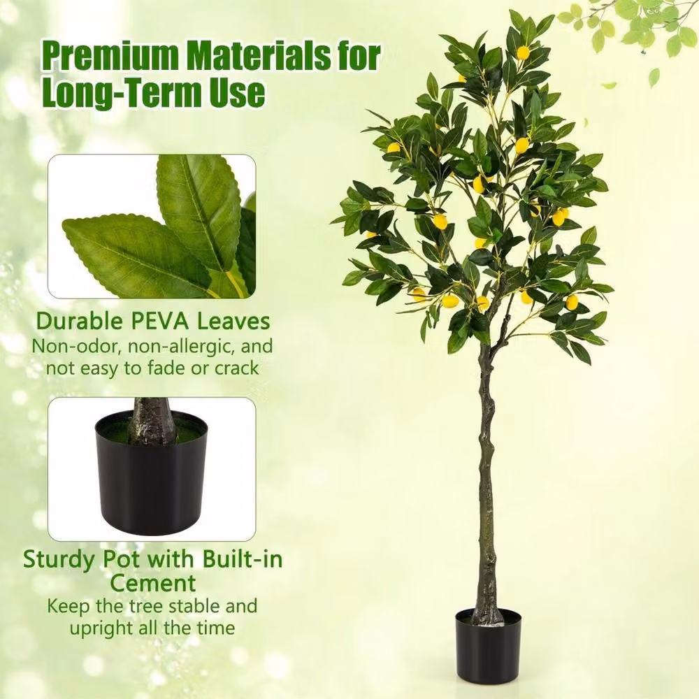 Havendro 5.2ft Artificial Lemon Tree in Green – 3