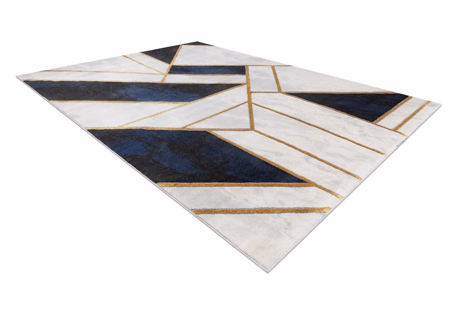 RugsX Emerald Blue Geometric Rectangular Rug, W: 160 cm, L: 220 cm – 3