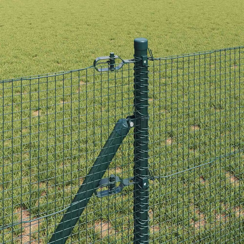 Berkfield Home Green Steel Welded Wire Fence with 13 Posts, 0.4 x 50 m – 3