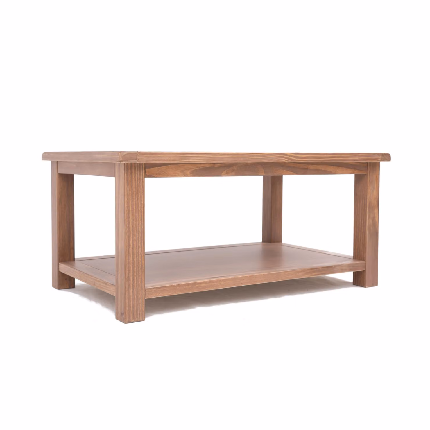 Cabinet Bits Modern Rectangular Pine Coffee Table in Brown, H45 x W100 x D60 cm – 2