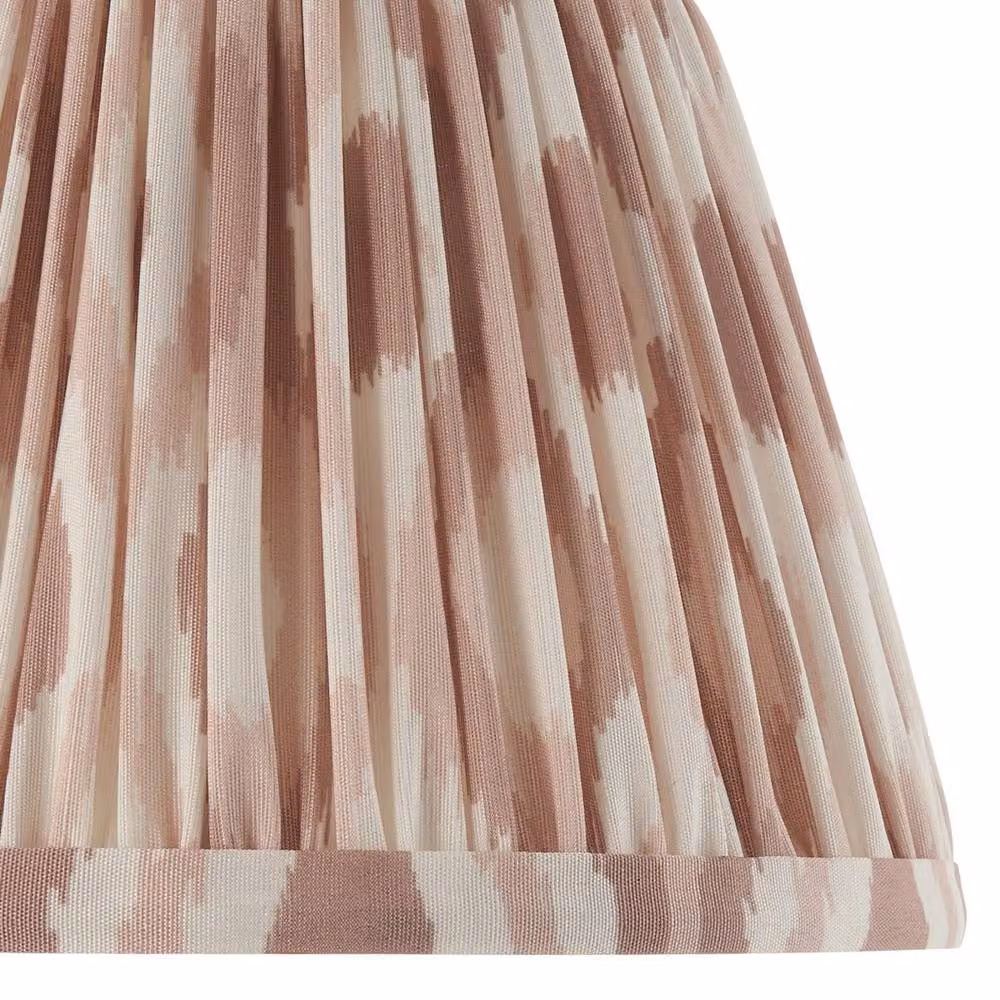 Netlighting Carnaby Pink Wall Light with Fabric Ikat Shade and Gold/Brass Details, Diameter: 20 cm, B22 – 3