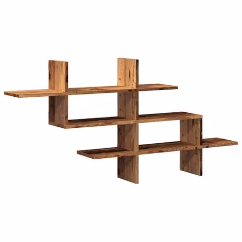 vidaXL Wall Shelf in Old Wood Brown, Engineered Wood, W/D/H: 124.5 x 18 x 60.5 cm – 1