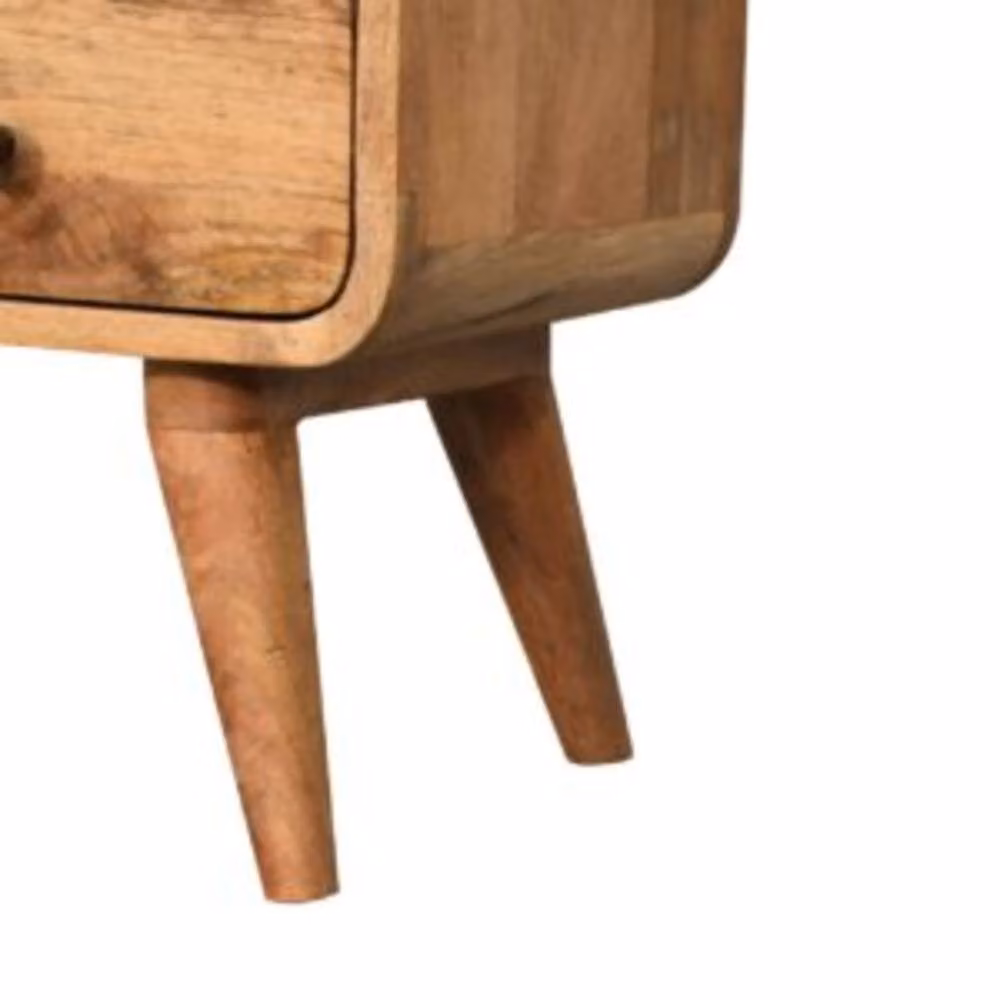 Wyld Haus Peschiera Mini Curved Oak and Mango Wood TV Media Unit in Brown – 6
