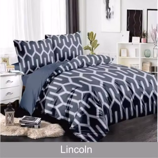 Ezysleep Blue Graphic Modern Printed Duvet Set with Pillowcase, 200 cm