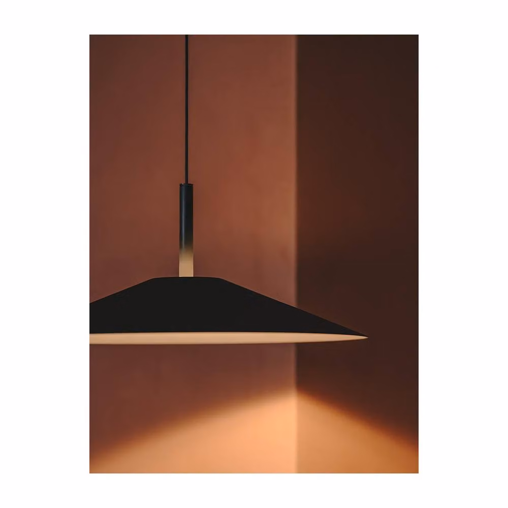 Netlighting H Dome Pendant Ceiling Light in Black Sandblasted Metal with 27.4W Warm White LED – 2
