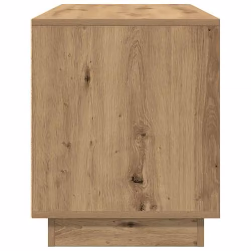 vidaXL Modern Oak TV Cabinet with Integrated LED Lighting and Media Compartments, Brown, W/D/H: 100 x 41 x 50 cm – 5