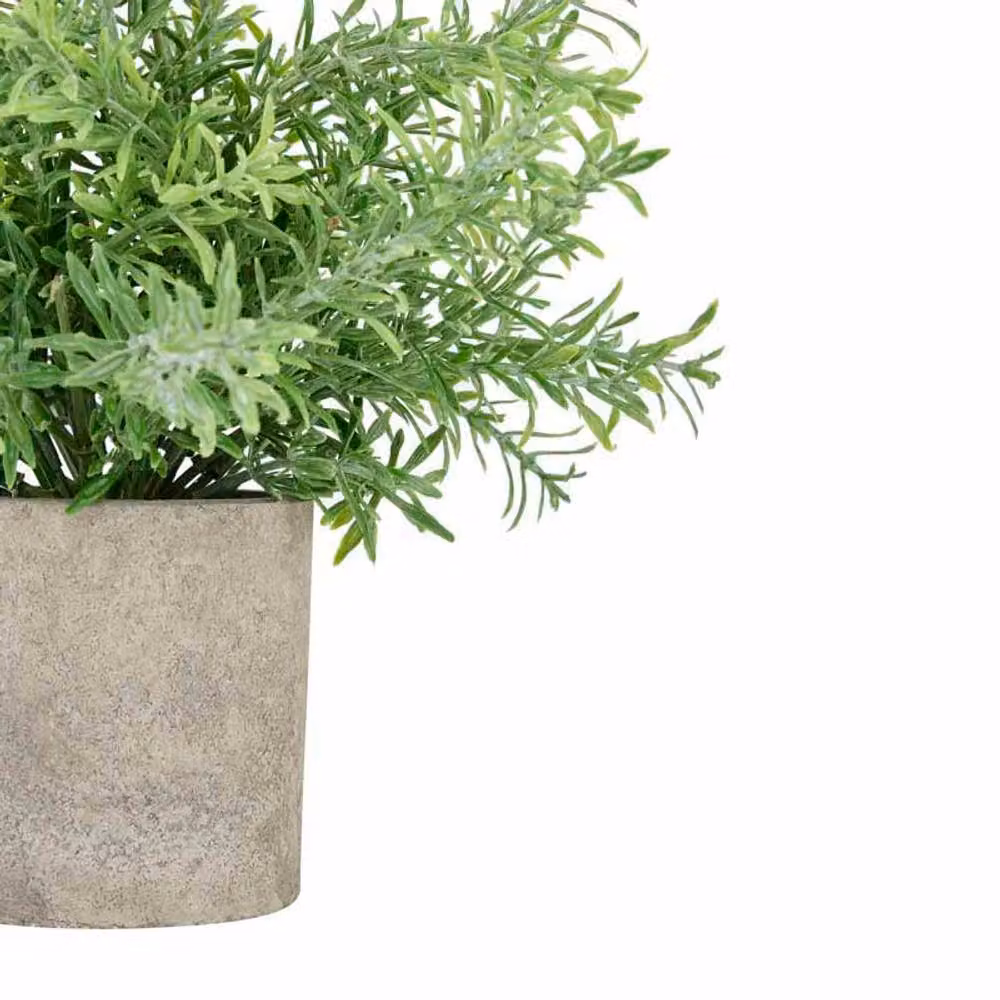 Lemon Pavilion Artificial Rosemary Plant in Green Stone Effect Pot, W/D/H: 24 x 24 x 24 cm – 2