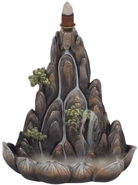KDMD Bronze Mountain Tabletop Backflow Burner in Brown