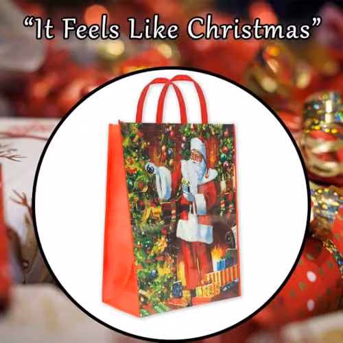 VFM e-Store Jumbo Santa Christmas Gift Bag in Red and Multicolour, W/D/H: 48 x 16 x 67 cm – 5