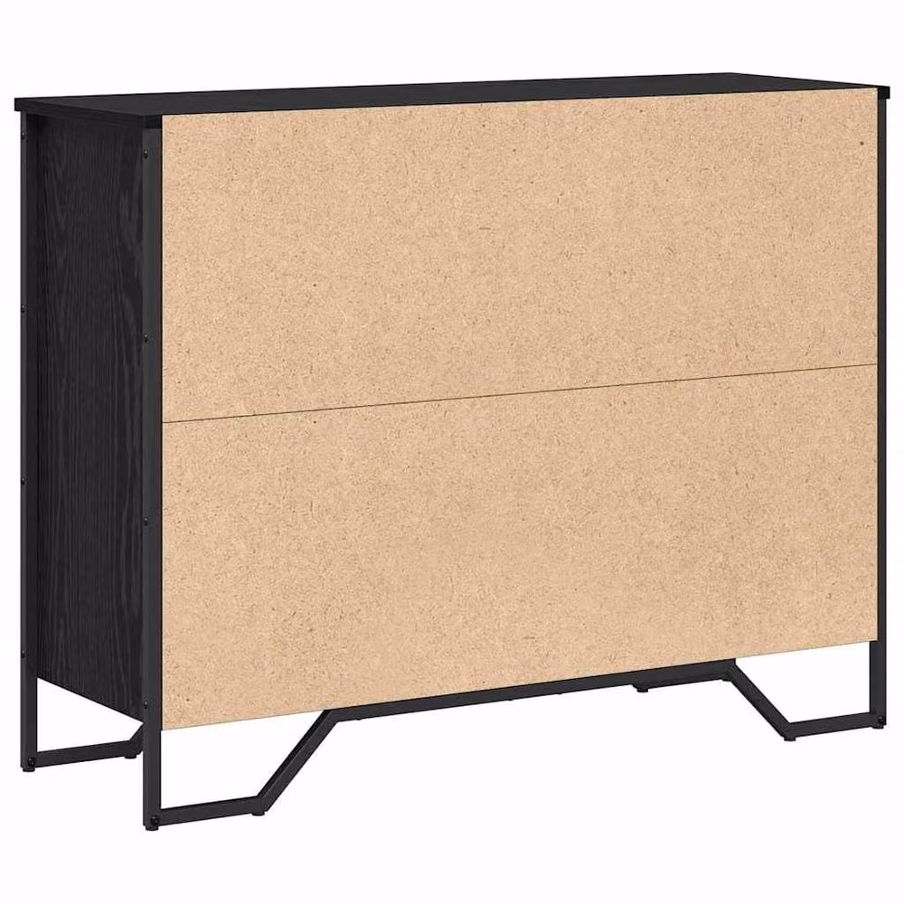 Berkfield Home Black Oak Sideboard, W/D/H: 97 x 32.5 x 74.5 cm – 5