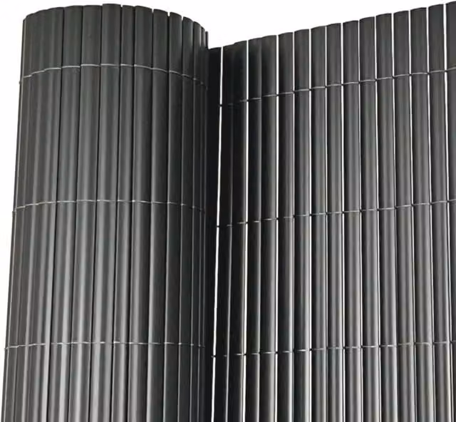 EONLION Grey PVC Outdoor Garden Fencing Matting, Height: 100 cm, Length: 500 cm