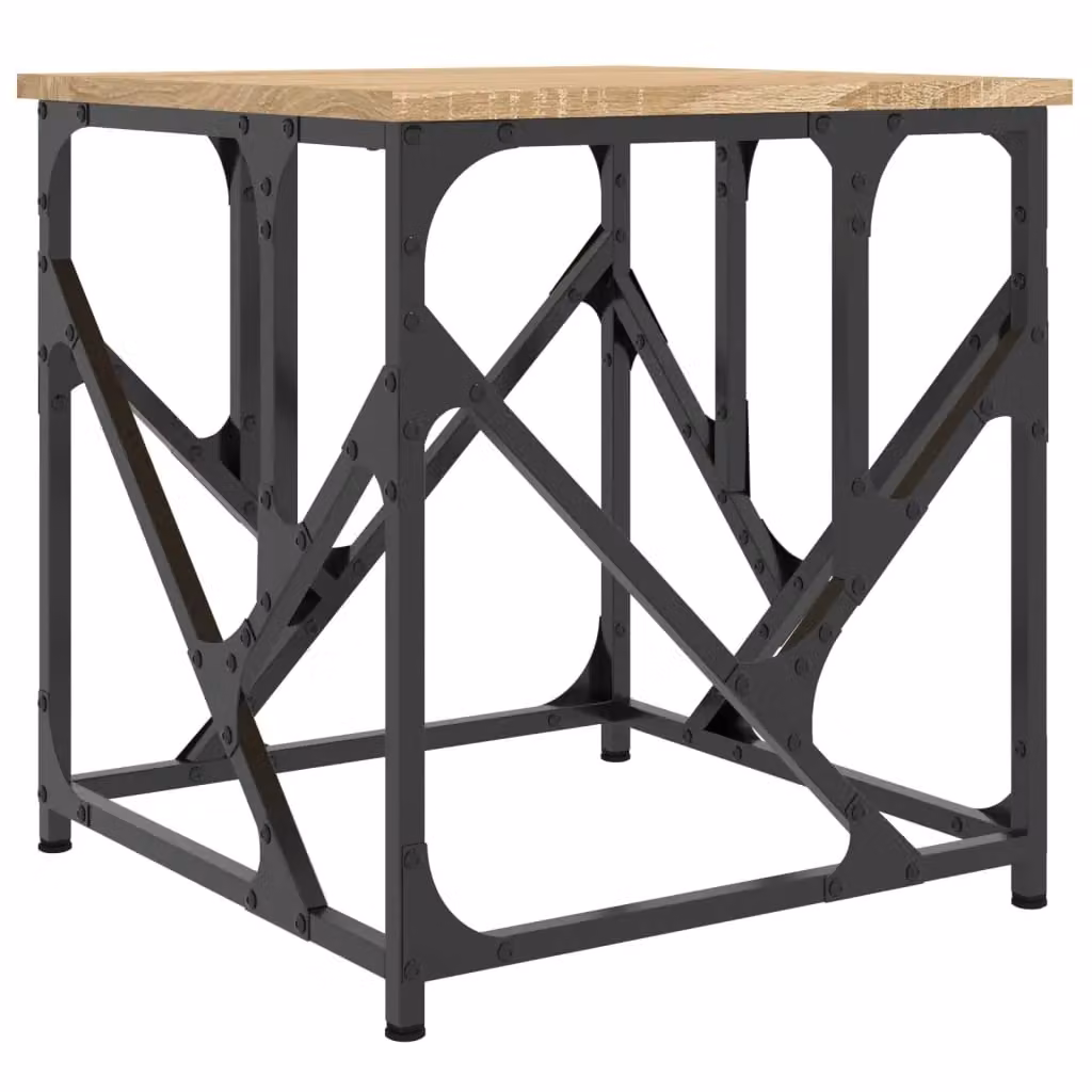 Berkfield Home Sonoma Oak Coffee Table in Brown, W: 45 cm, D: 45 cm, H: 47.5 cm – 2
