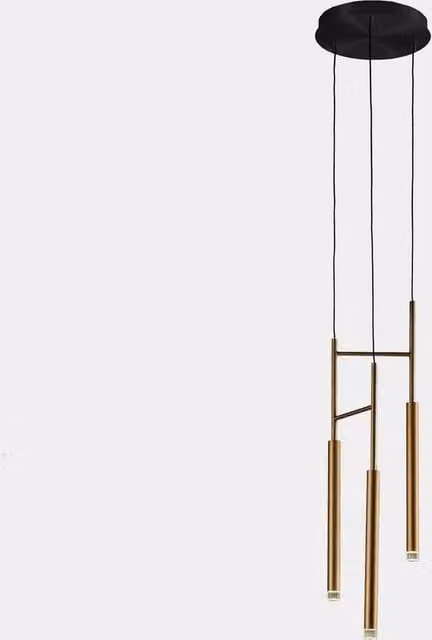 Netlighting Candle Cluster Pendant Light in Gold Brass with Dimmable 11.5W Warm White LED