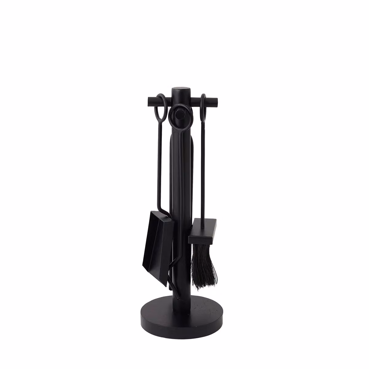 Charles Bentley Snug Fireplace Companion Set in Olive with Black Matte Finish, H 40 x W 14 x D 14 cm – 3