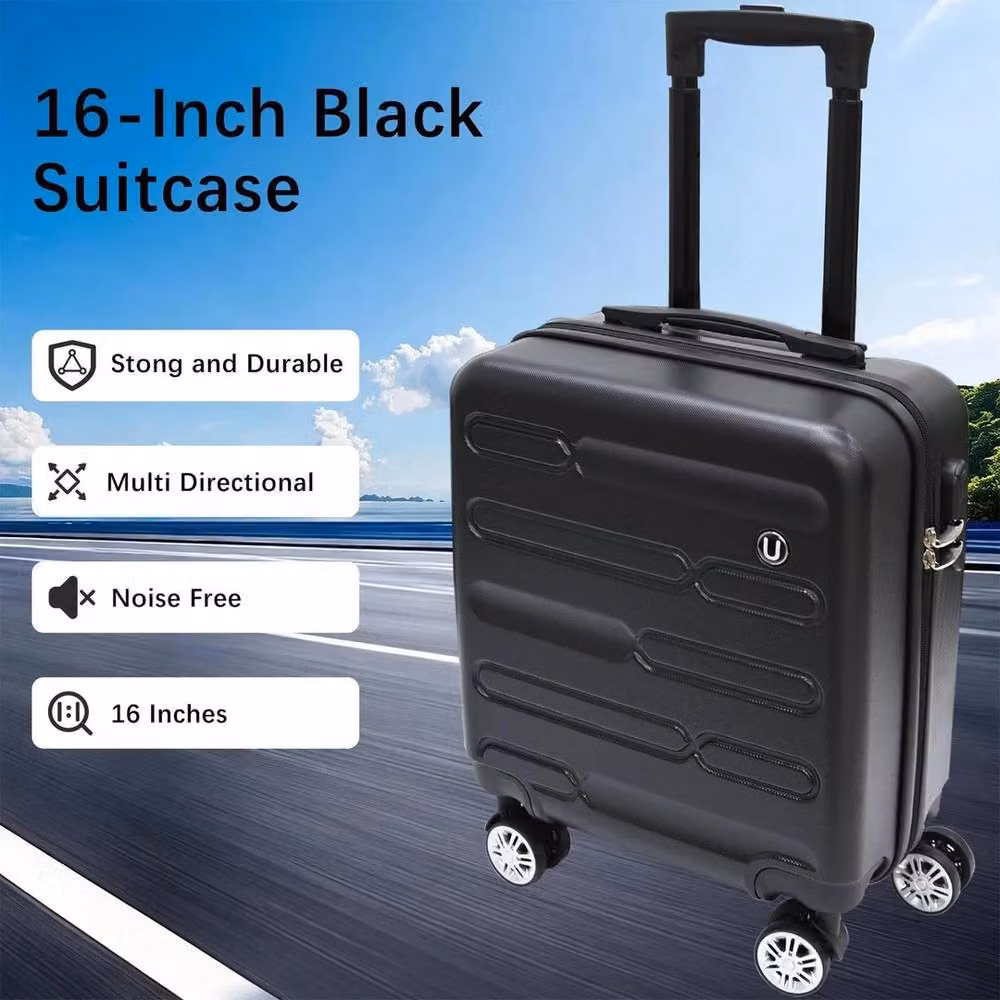 Havendro ABS Carry On Cabin Luggage Hand Suitcase, Black, W/D/H: 55 x 35 x 20 cm – 5