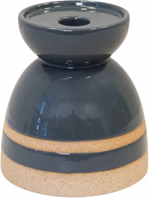 Blue Ceramic Glazed Four Candle Holder for Pillar and Taper Candles