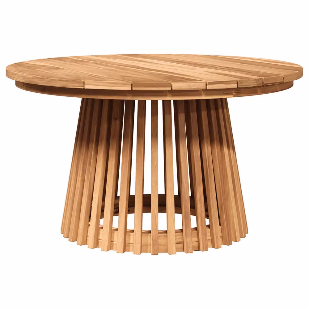Berkfield Home Modern Teak Wood Garden Coffee Table in Brown, W: 70 cm, D: 40 cm – 2