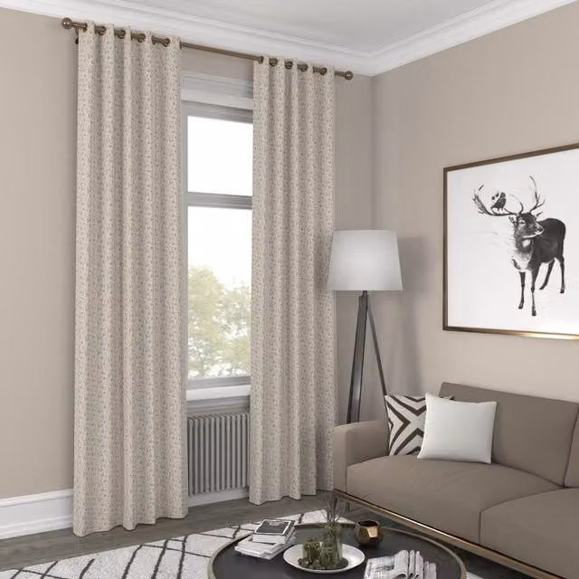 Terrys Como Made to Measure Blackout Floral Fabric Curtain Panel in Sage Green, Beige and Pink