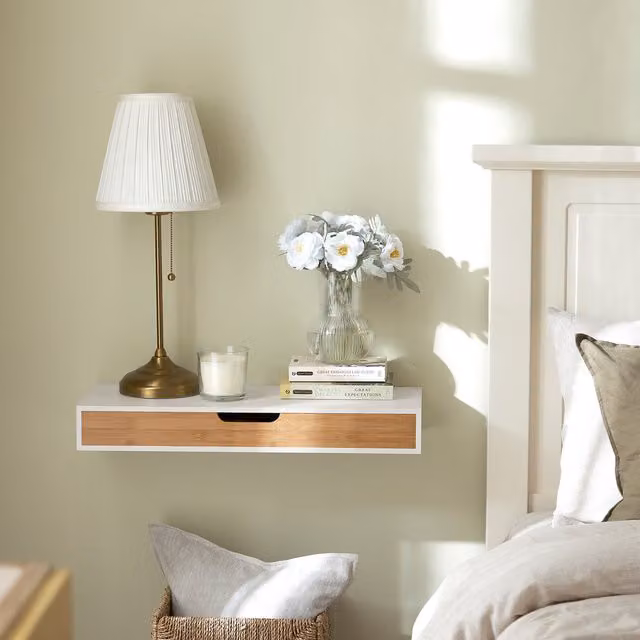 SoBuy Wall Drawer Floating Shelf in Yellow