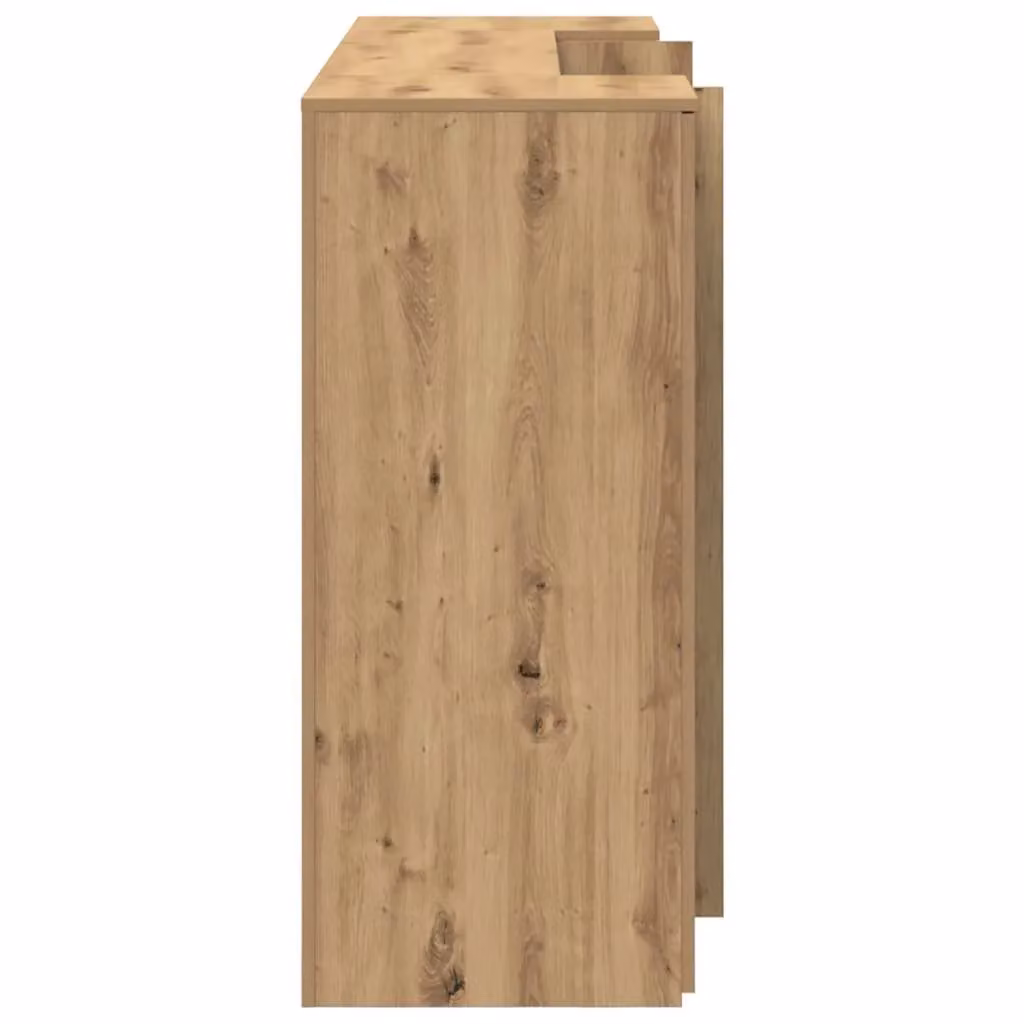 Berkfield Home Artisan Oak Reception Desk in Brown, W/D/H: 180 x 50 x 103.5 cm – 3