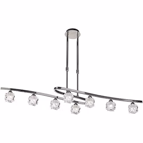 Mantra Iluminación Ice 8 Light Polished Chrome Suspended Pendant Light – 1