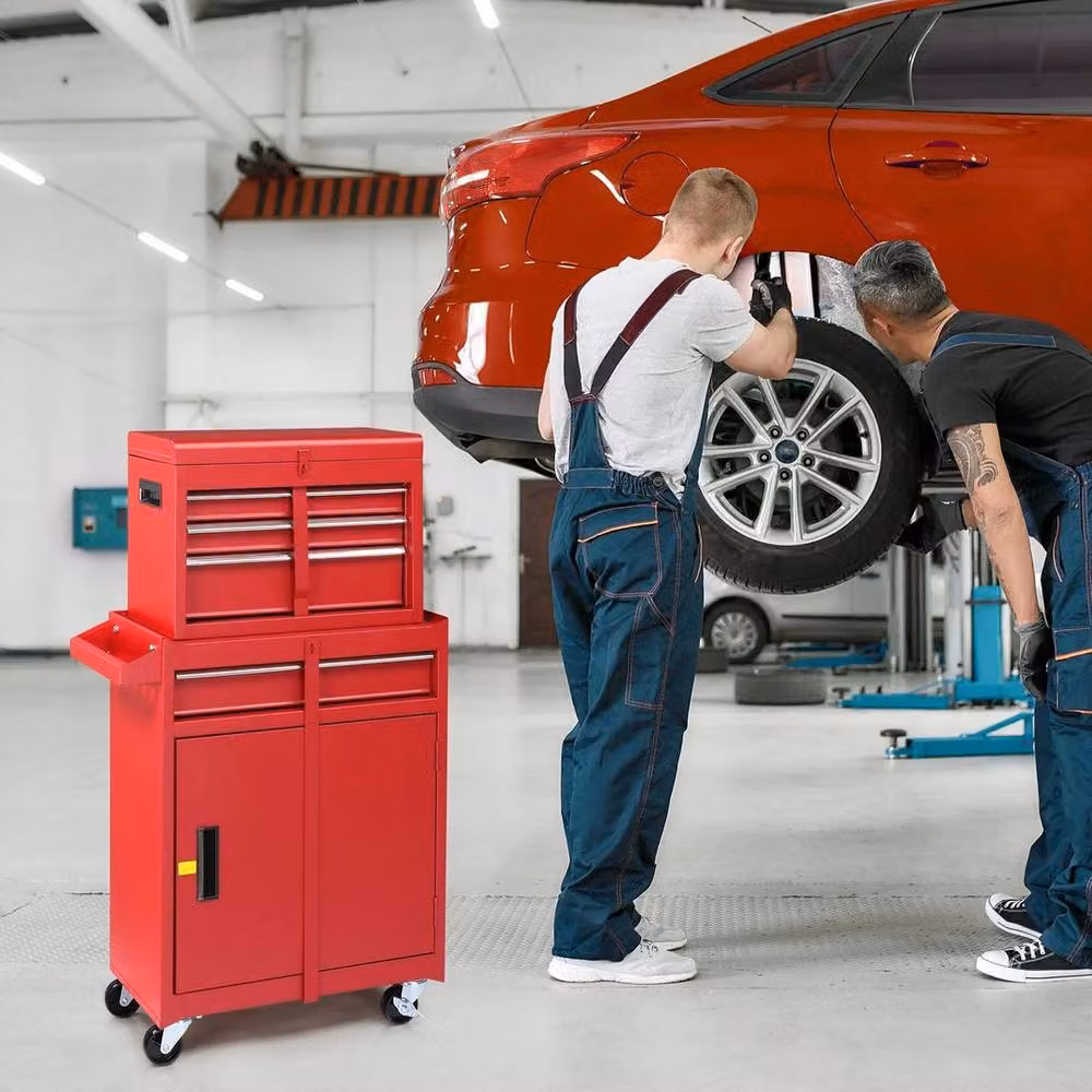 Kelvenix Heavy Duty Roller Tool Cabinet Storage Chest in Red – 3