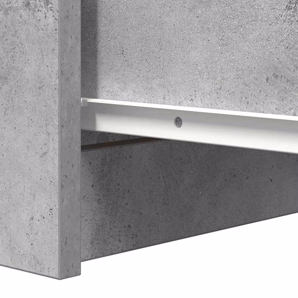Berkfield Home Modern Sideboard with Drawers in Concrete Grey, W/D/H: 37.5 x 35 x 99 cm – 2