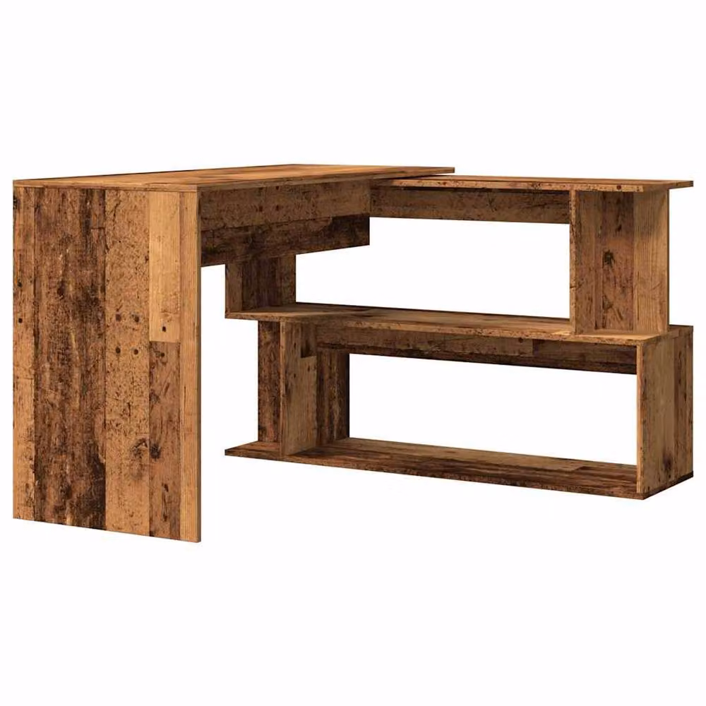 Berkfield Home Modern Corner Desk in Brown Engineered Wood W/D/H: 200.5 x 50 x 76 cm – 3