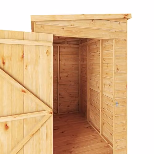 Waltons Premium Shiplap Pent Wooden Garden Storage Shed with Glass Glazing, Brown, W/D/H: 180 x 120 x 160 cm – 3