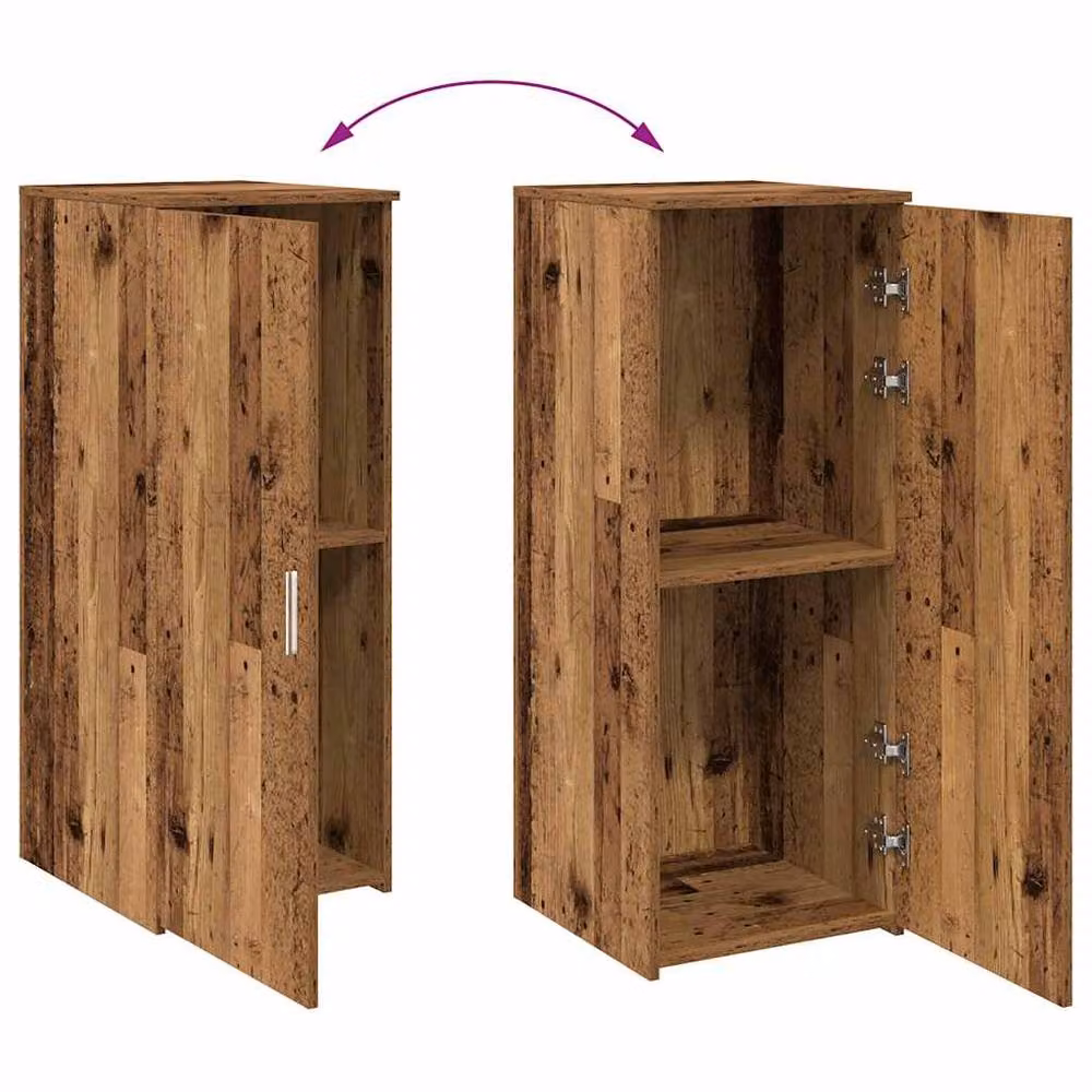 Berkfield Home Rustic Storage Cabinet in Brown, W/D/H: 40 x 45 x 103.5 cm – 3
