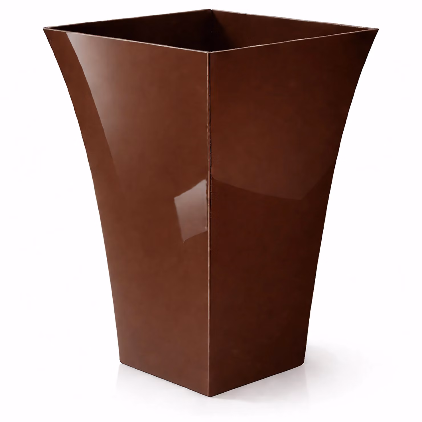 Simpa Milano Tall Square Plastic Plant Pots, Set of 2, Brown, H: 45 cm, W: 30 cm, D: 19 cm – 3